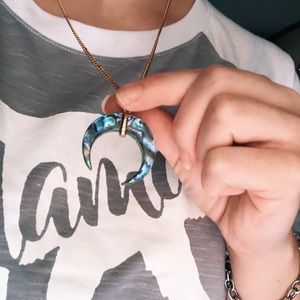 Handmade Abalone Moonstone Necklace